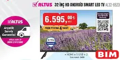 ALTUS 32 İNÇ HD ANDROİD SMART LED TV AKILLI TELEVİZYON